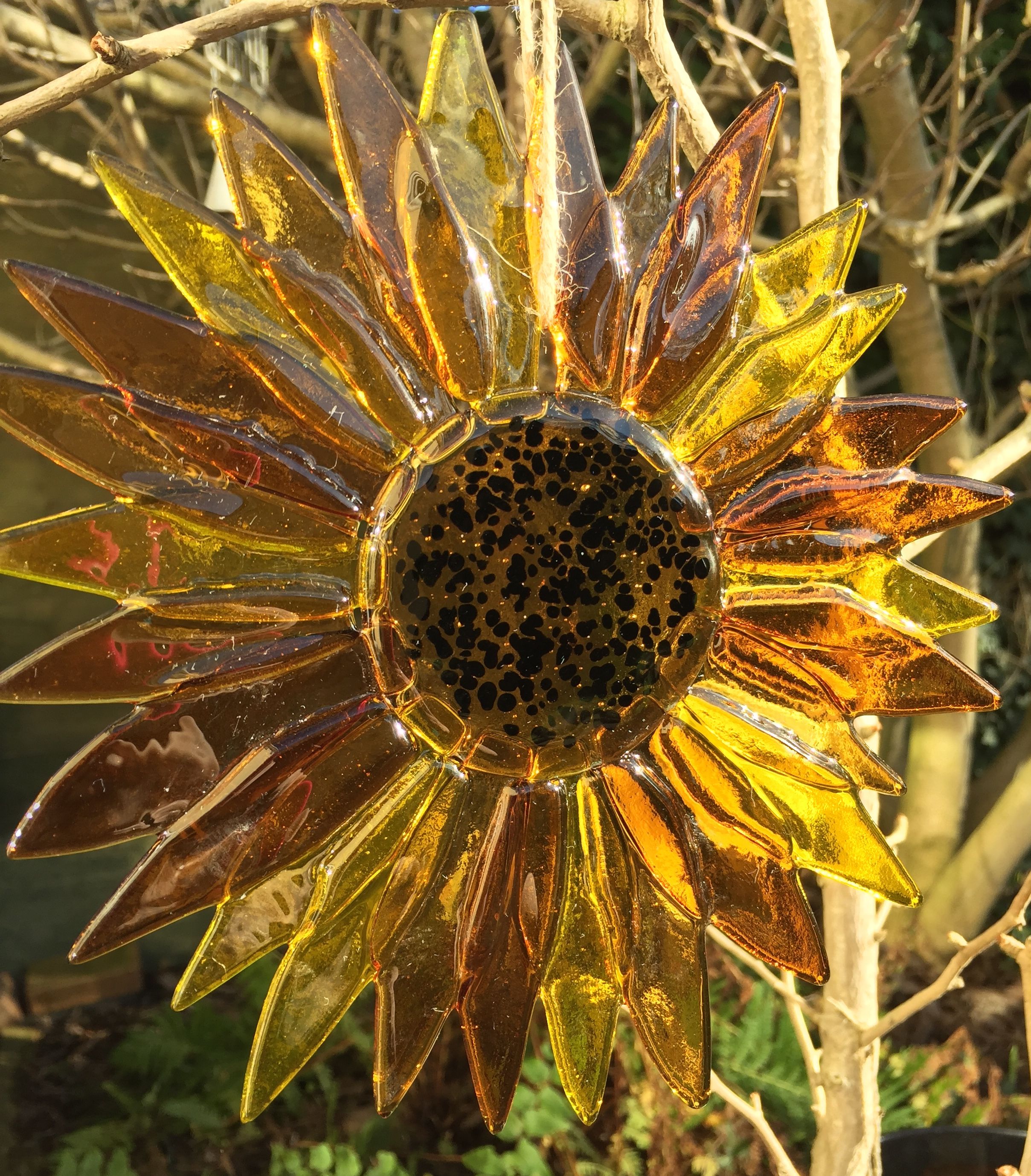 Sunflower Hanging Decoration. Transparent – Ginger Cat Glass Throughout Most Current Hanging Sunflower (Gallery 11 of 20)