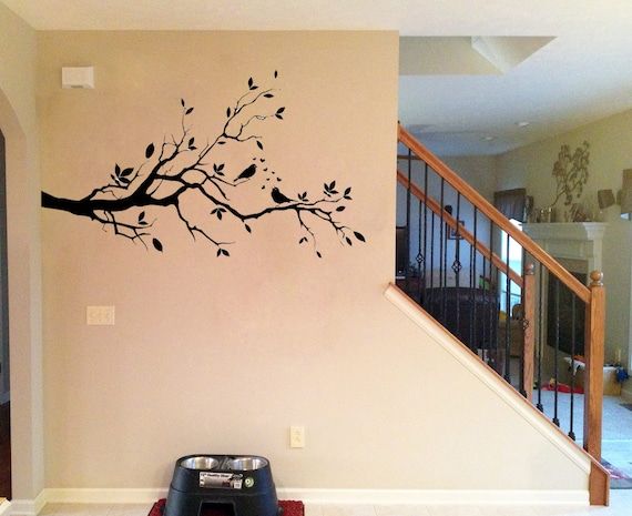 Tree Branch Love Birds Vinyl Wall Decal Sticker Wall Art – Etsy Uk Throughout Current Bird On Tree Branch Wall Art (View 16 of 20)