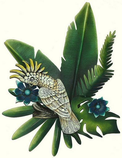 Tropical Bird Fish And Sun Wall Art Tropical Themed Wall Decor With Regard To Most Up To Date 3d Metal Colorful Birds Sculptures (View 14 of 20)