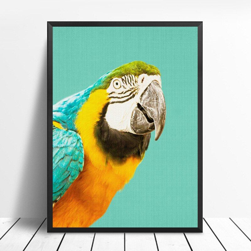 Tropical Bird Poster Wall Art Parrot Canvas Painting Modern Nursery Animal  Print For Living Room Kids Home Decoration – Aliexpress Throughout Most Recent Parrot Tropical Wall Art (View 6 of 20)