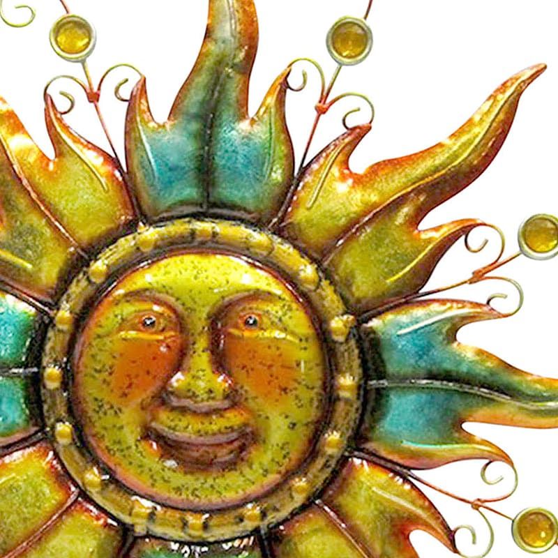 Two Tone Metal Sunface Wall Decor With Regard To Latest Sun Face Metal Wall Art (View 3 of 20)