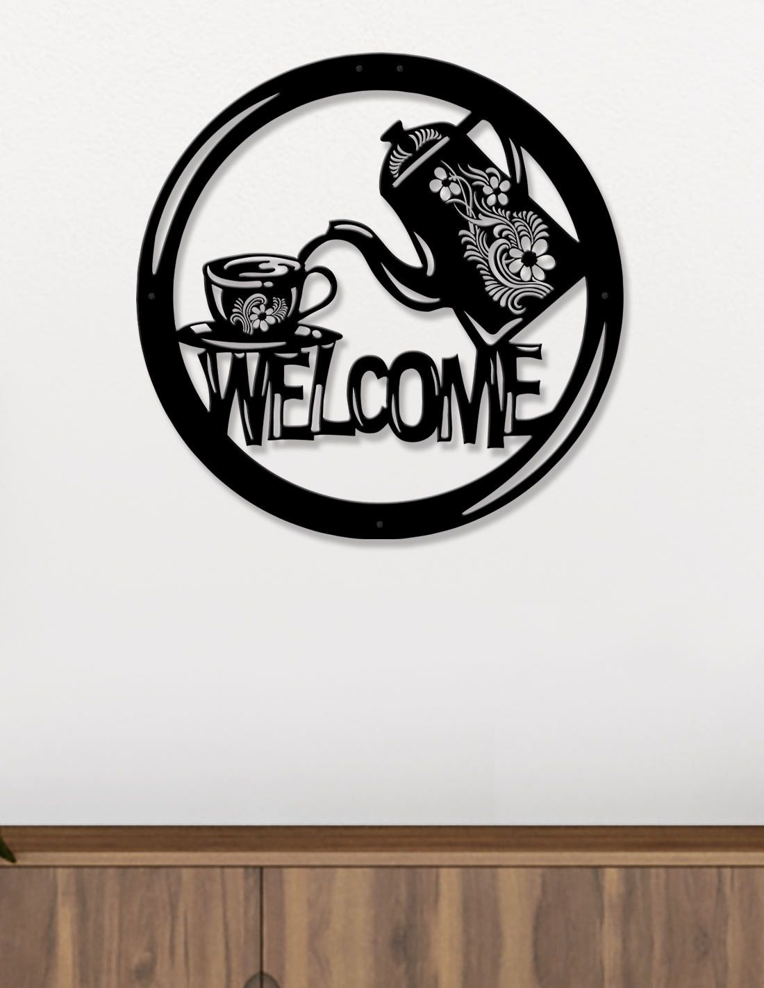 Vinoxo Vintage Metal Welcome Cafe Wall Hanging Art Decor Within 2017 Vintage Metal Welcome Sign Wall Art (View 5 of 20)
