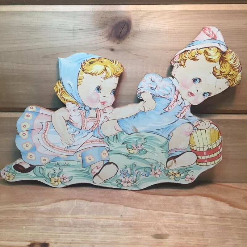 Vintage Jack And Jill Nursery Wall Art 3 Layer Plywood 1950's  1960's ? | Ebay Throughout Current 3 Layers Wall Sculptures (View 19 of 20)