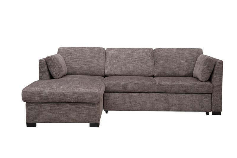 Vivian Full Pullout Sofa Chaise In Gray Fabric (fb), Left Facing In Left Or Right Facing Sleeper Sectional Sofas (View 9 of 20)