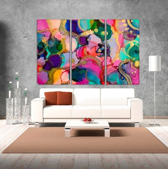 Watercolor Canvas Modern Wall Art Canvas Wall Art Modern – Etsy | Modern Wall  Art, Modern Wall Art Canvas, Wall Canvas With Latest Heavy Duty Wall Art (View 10 of 20)