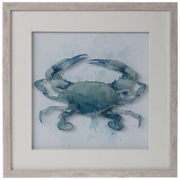 Watercolor Crab Framed Wall Decor | Hobby Lobby | 1794361 Inside Most Popular Crab Wall Art (Gallery 20 of 20)