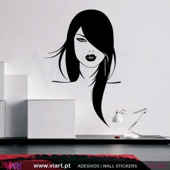 Woman's Face – Wall Stickers – Wall Art – Viart Inside Most Up To Date Women Face Wall Art (View 2 of 20)