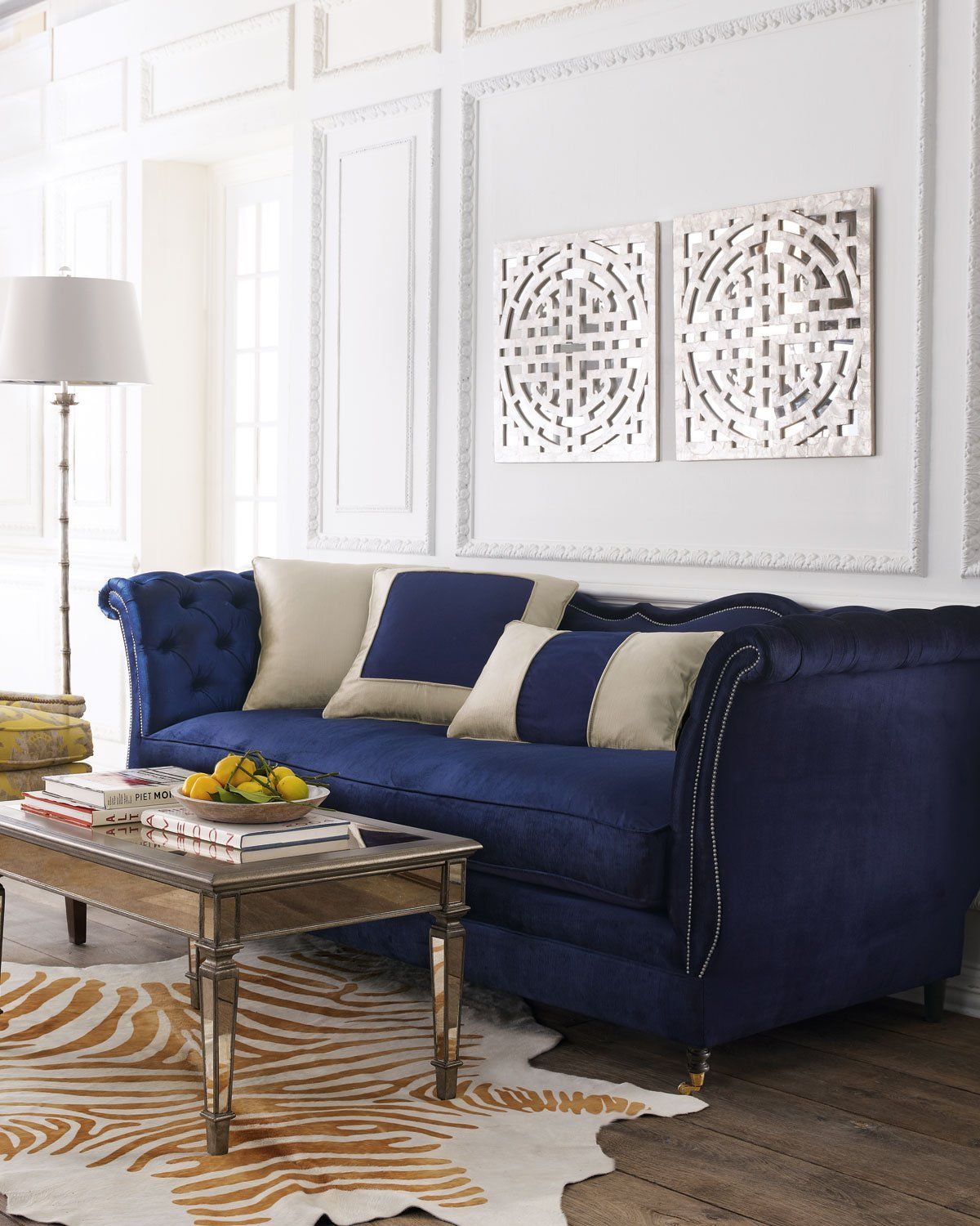 21 Different Style To Decorate Home With Blue Velvet Sofa Inside Sofas In Blue (Gallery 10 of 20)