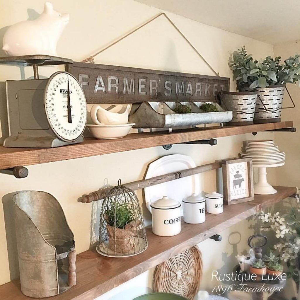 26 Best Farmhouse Shelf Decor Ideas And Designs For 2023 Intended For Farmhouse Stands With Shelves (Gallery 20 of 20)
