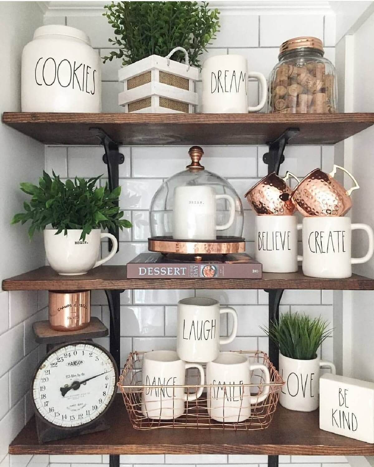 26 Farmhouse Shelf Decor Ideas That Are Both Functional And Gorgeous Inside Farmhouse Stands With Shelves (Gallery 17 of 20)