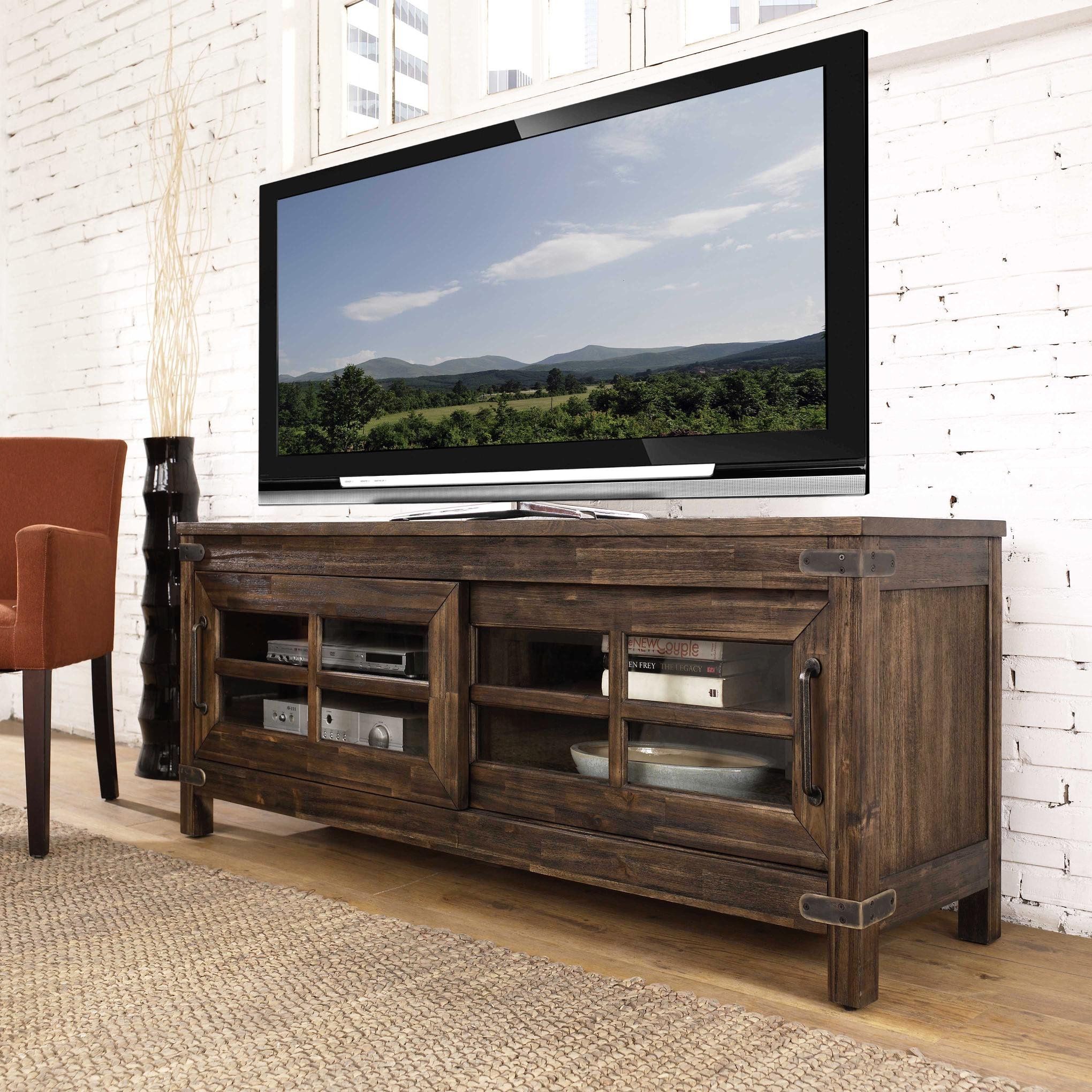 3 Piece Rustic Walnut Entertainment Center – New Castle | Rc Willey Pertaining To Walnut Entertainment Centers (Gallery 2 of 20)