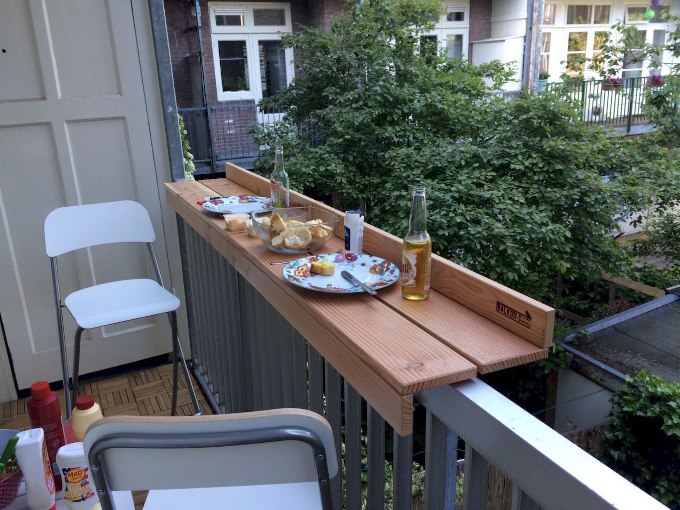 30 Cozy Small Apartment Balcony Decorating Ideas – Homevialand With Regard To Coffee Tables For Balconies (View 13 of 20)