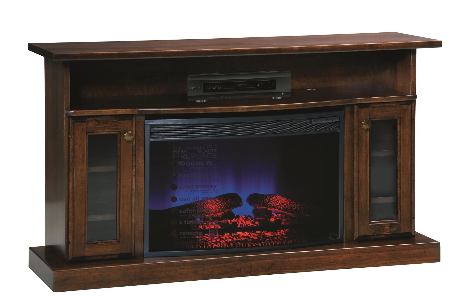 49" Electric Fireplace Tv Stand From Dutchcrafters Amish Furniture With Tv Stands With Electric Fireplace (View 7 of 20)