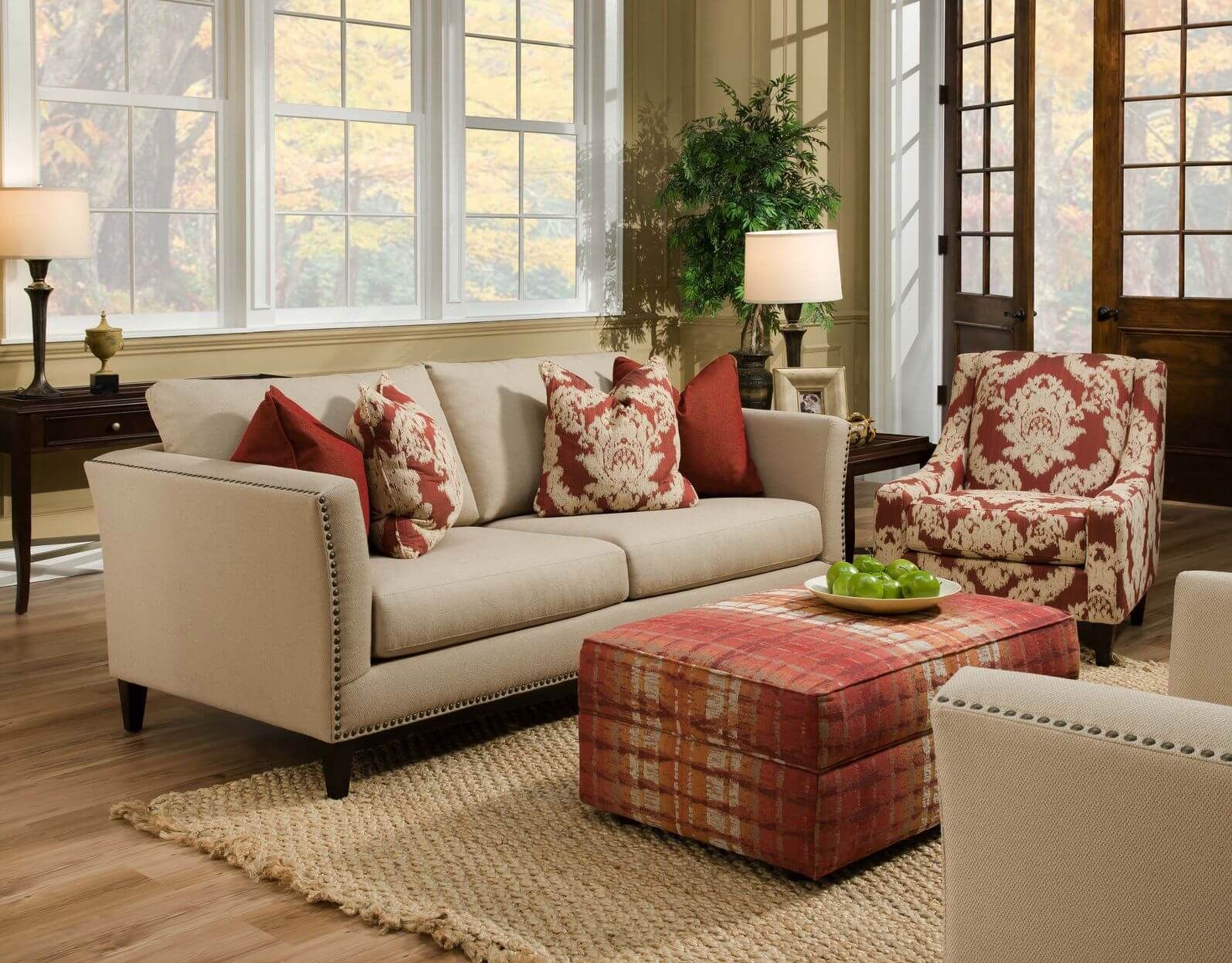 50 Beautiful Living Rooms With Ottoman Coffee Tables In Sofas With Ottomans (View 4 of 20)