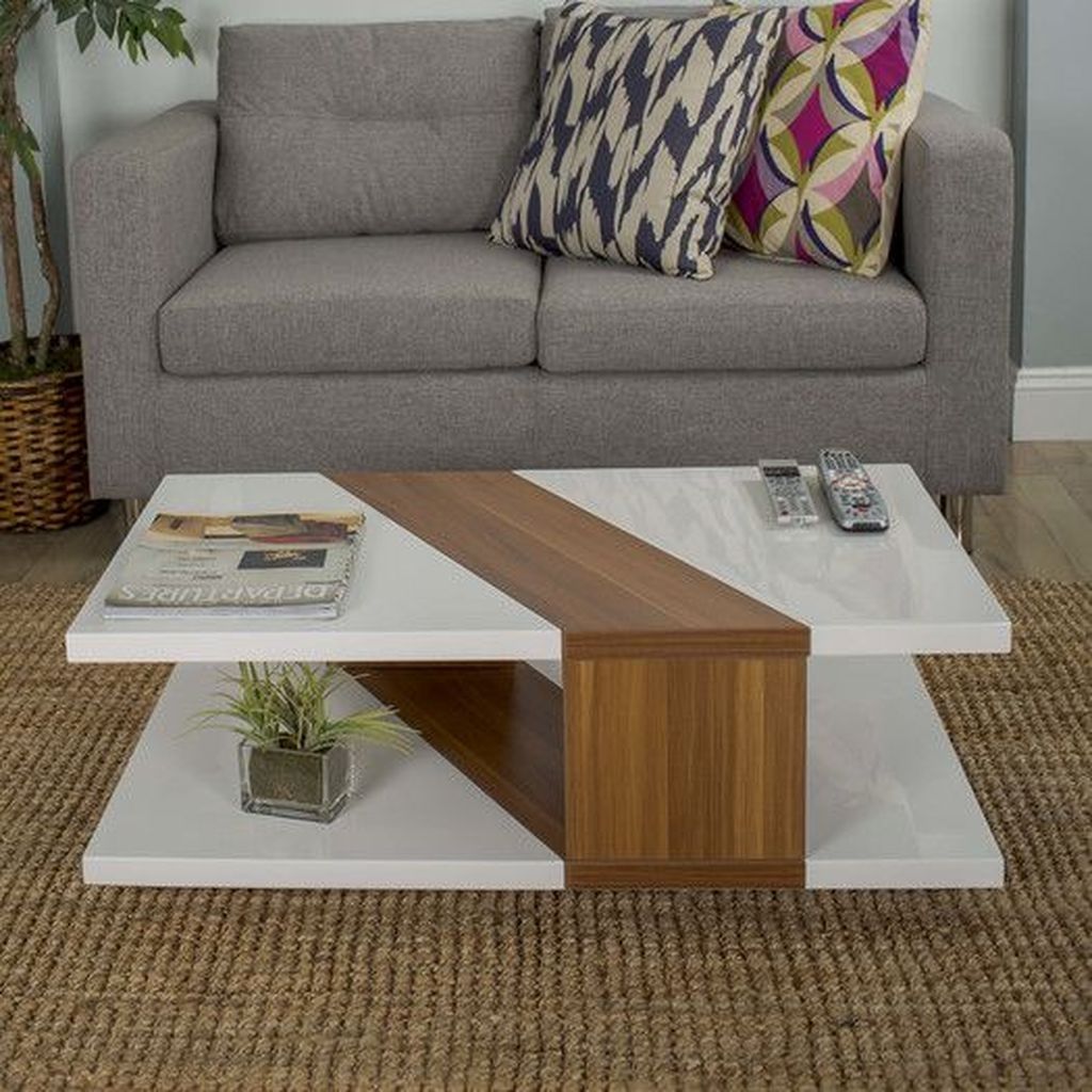 50 Popular Modern Coffee Table Ideas For Living Room – Sweetyhomee Intended For Simple Design Coffee Tables (Gallery 3 of 20)