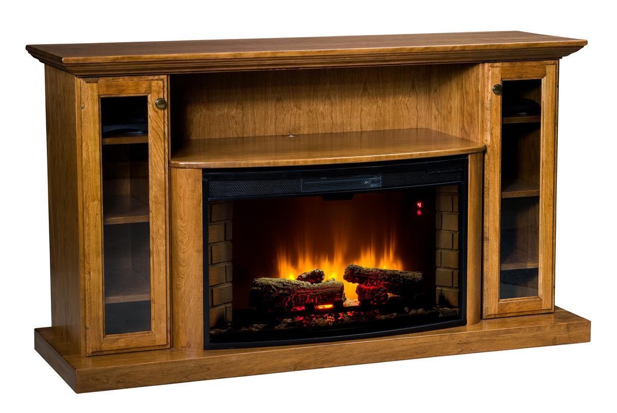 64" Electric Fireplace Entertainment Center From Dutchcrafters Amish With Electric Fireplace Entertainment Centers (View 8 of 20)