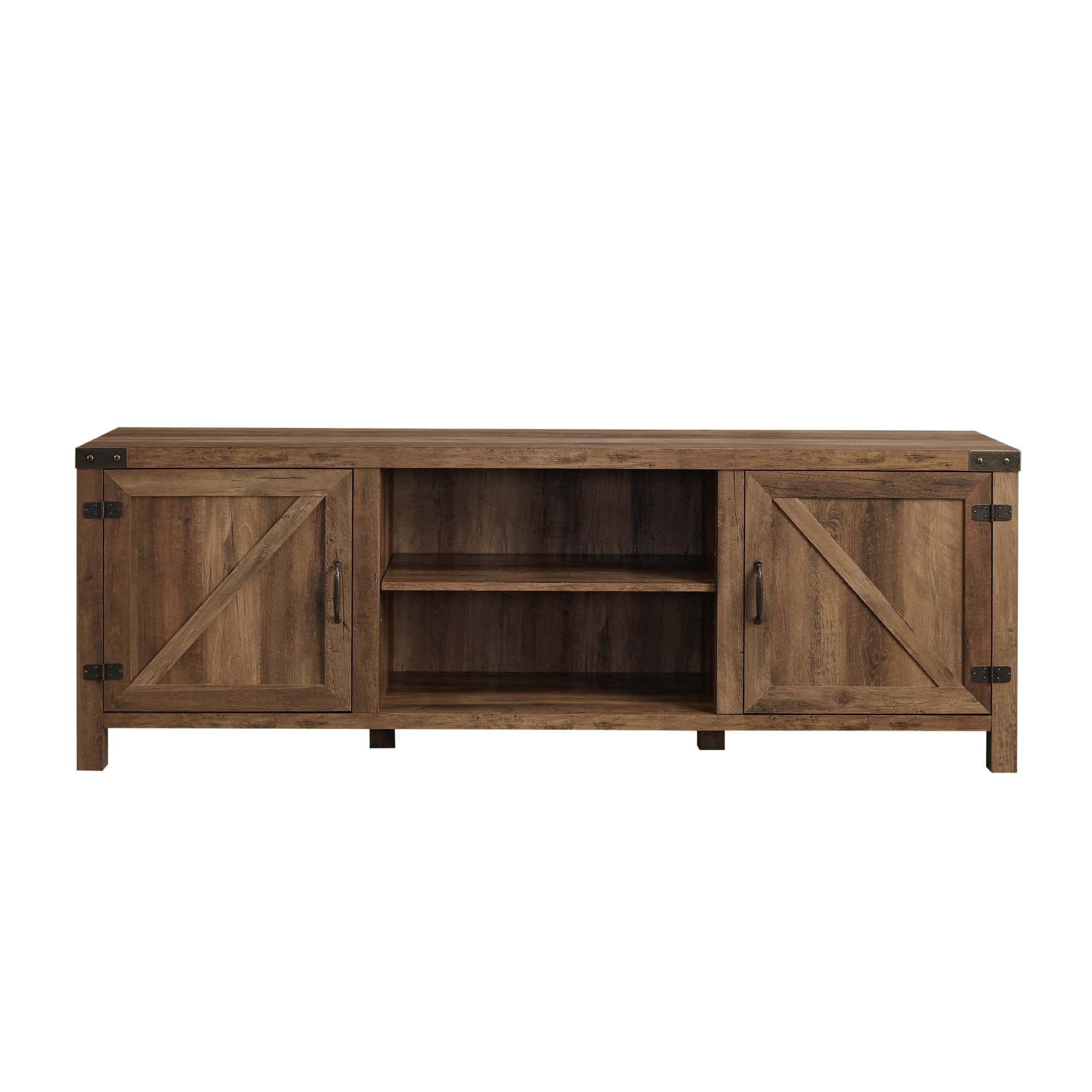 70 Inch Modern Farmhouse Tv Stand – Rustic Oakwalker Edison Within Farmhouse Tv Stands For 70 Inch Tv (Gallery 10 of 20)