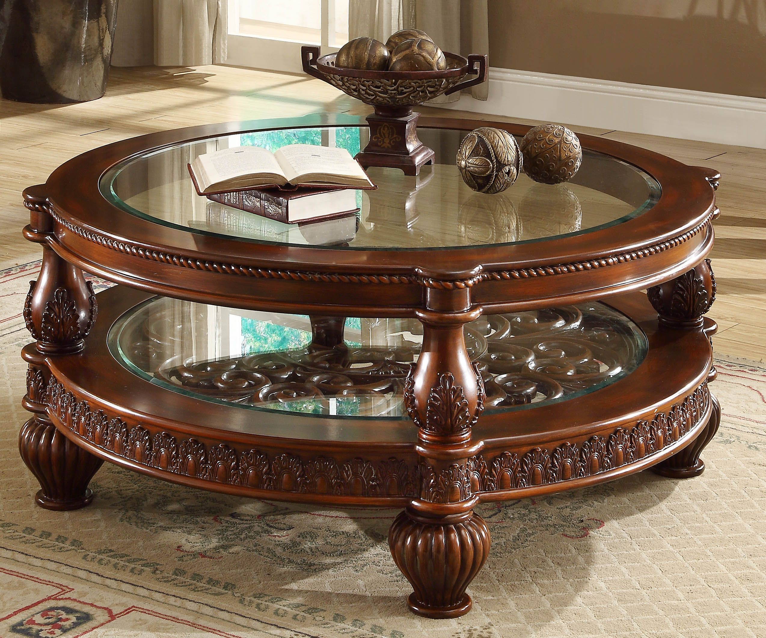 A Guide To Choosing The Perfect Round Glass And Wood Coffee Table With Regard To Wood Tempered Glass Top Coffee Tables (Gallery 14 of 20)