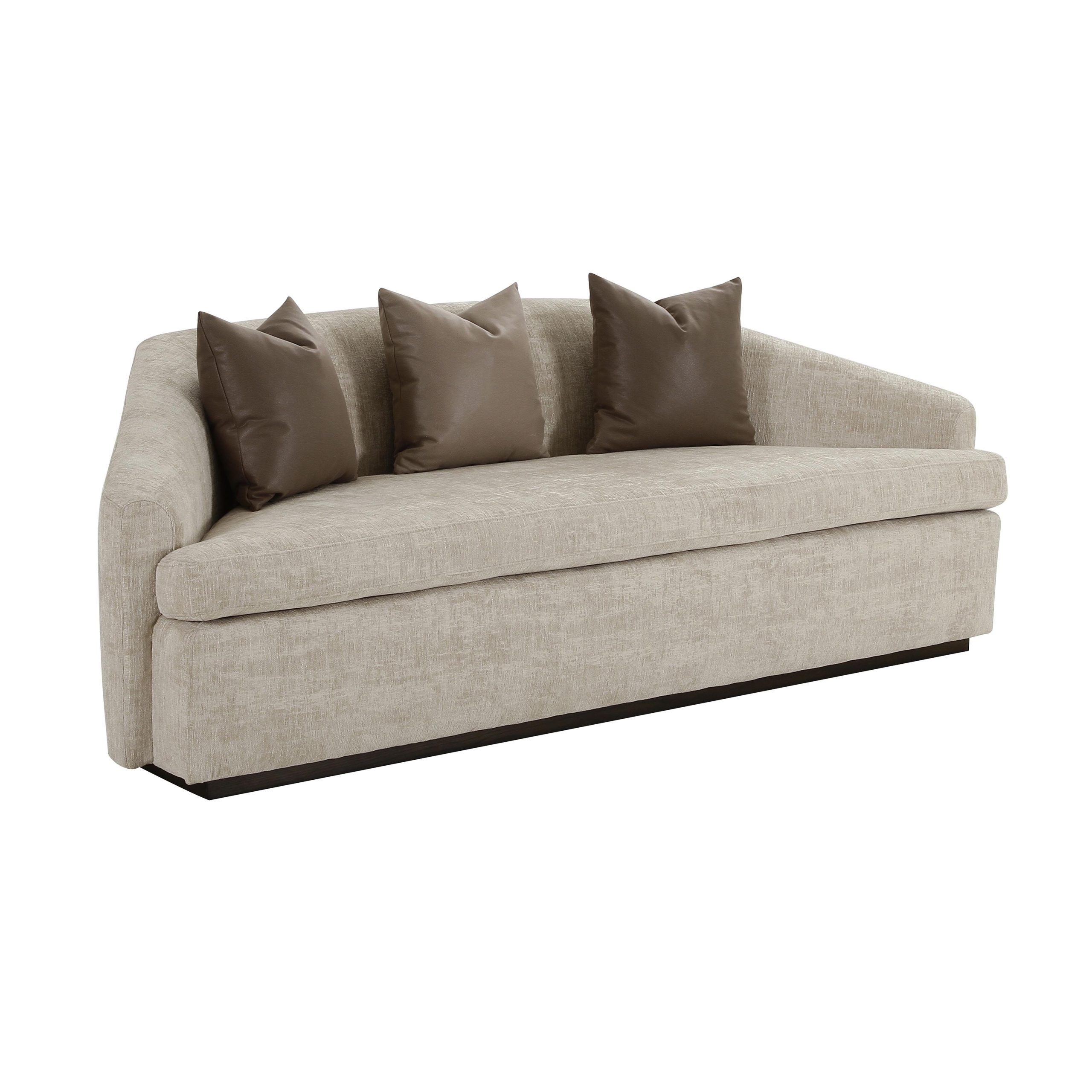 Abreeyah Beige Velvet Sofa – Tov Furniture Throughout Elegant Beige Velvet Sofas (Gallery 16 of 20)