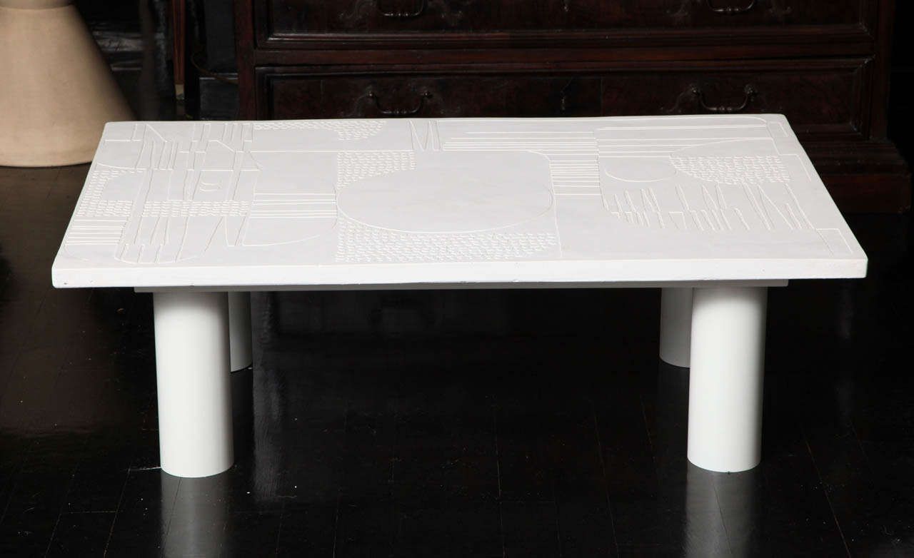 Abstract Modernist Plaster Coffee Table | Coffee Table, Table, Furniture In Liam Round Plaster Coffee Tables (Gallery 17 of 20)