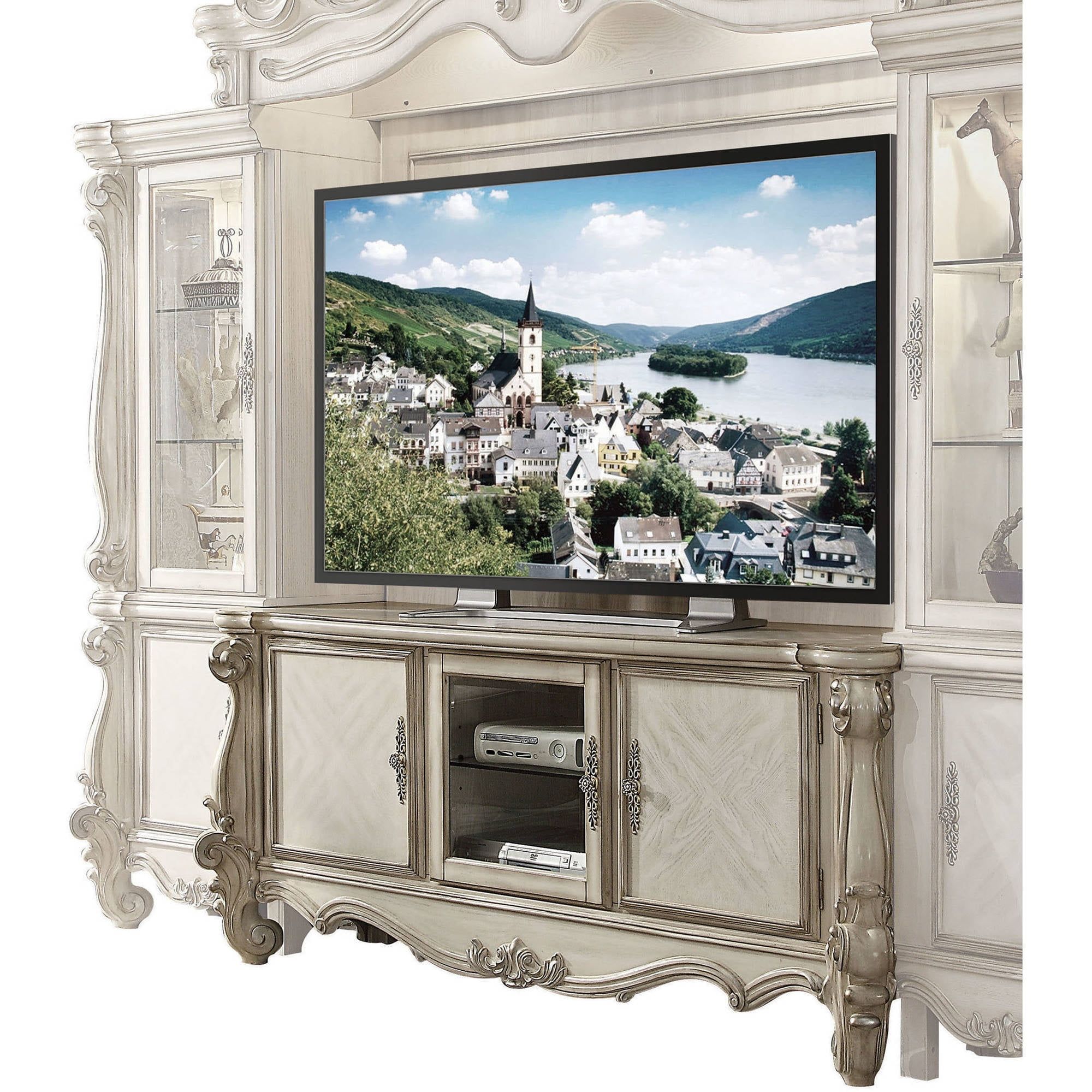Acme Versailles Tv Console For Tvs Up To 72", Bone White  Component For Versailles Console Cabinets (View 6 of 20)