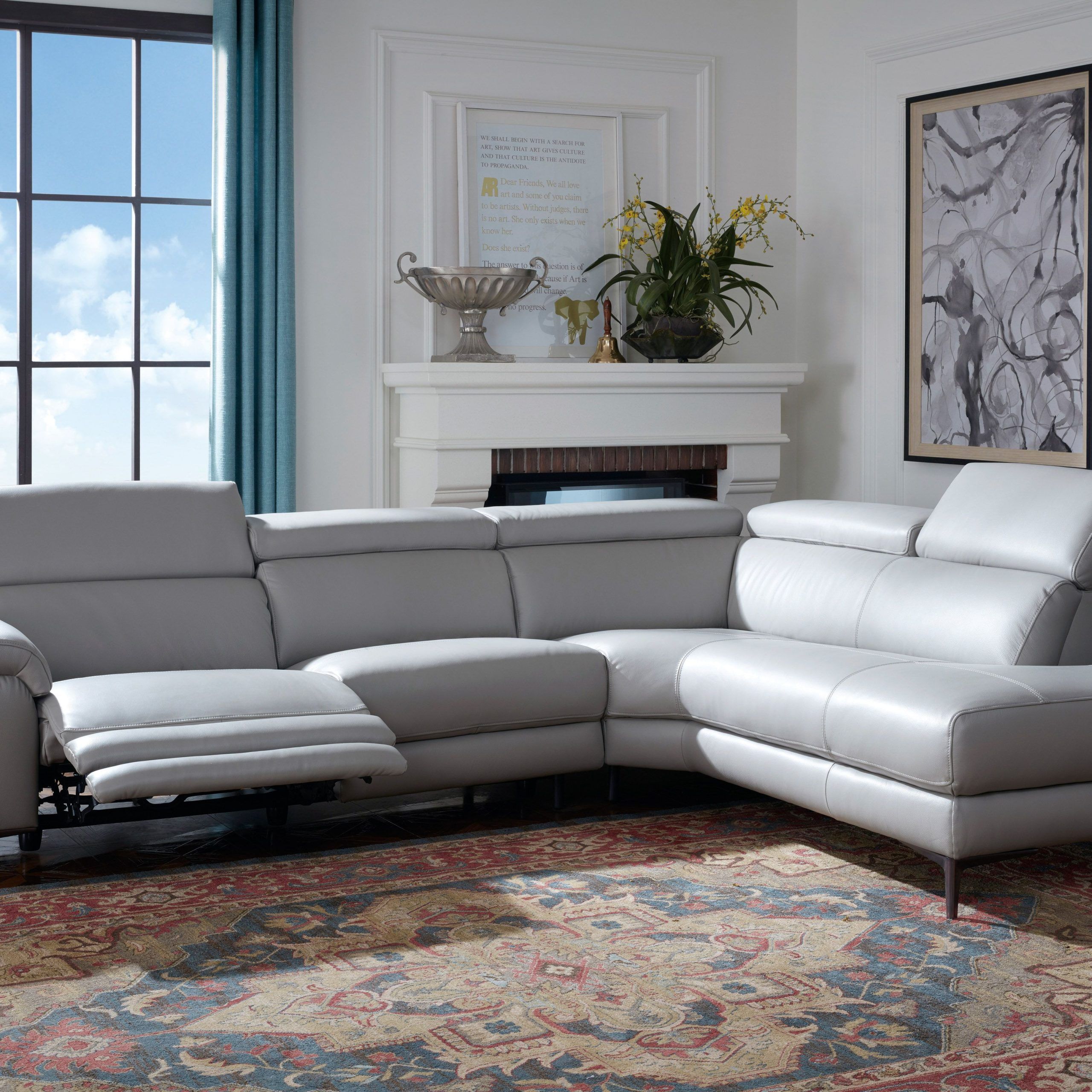 Advanced Adjustable Corner Sectional L Shape Sofa | Reclining Sectional Regarding Modern L Shaped Sofa Sectionals (View 12 of 20)