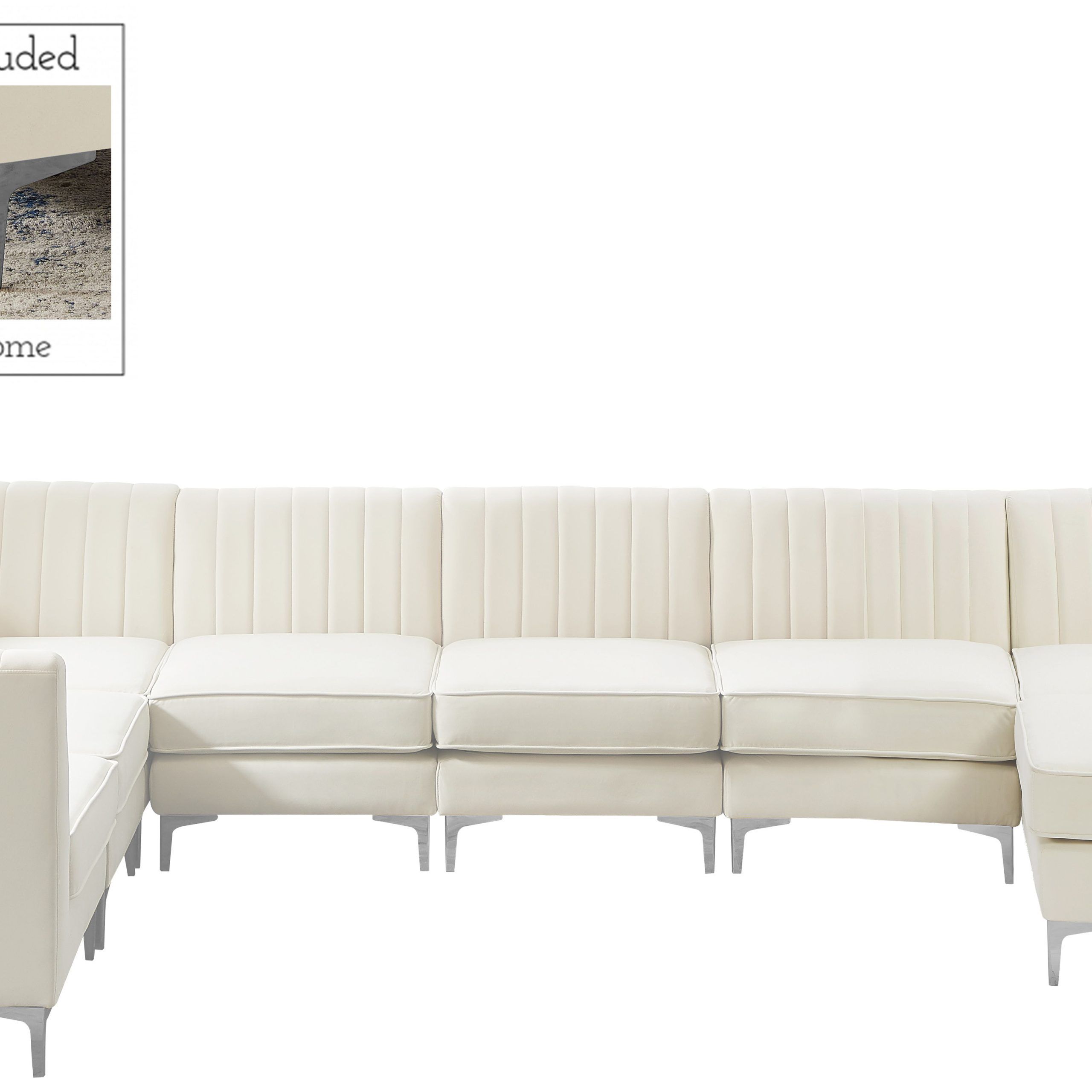 Alina Cream Velvet Modular Sectional – New Lots Furniture Online Store Inside Cream Velvet Modular Sectionals (Gallery 5 of 20)