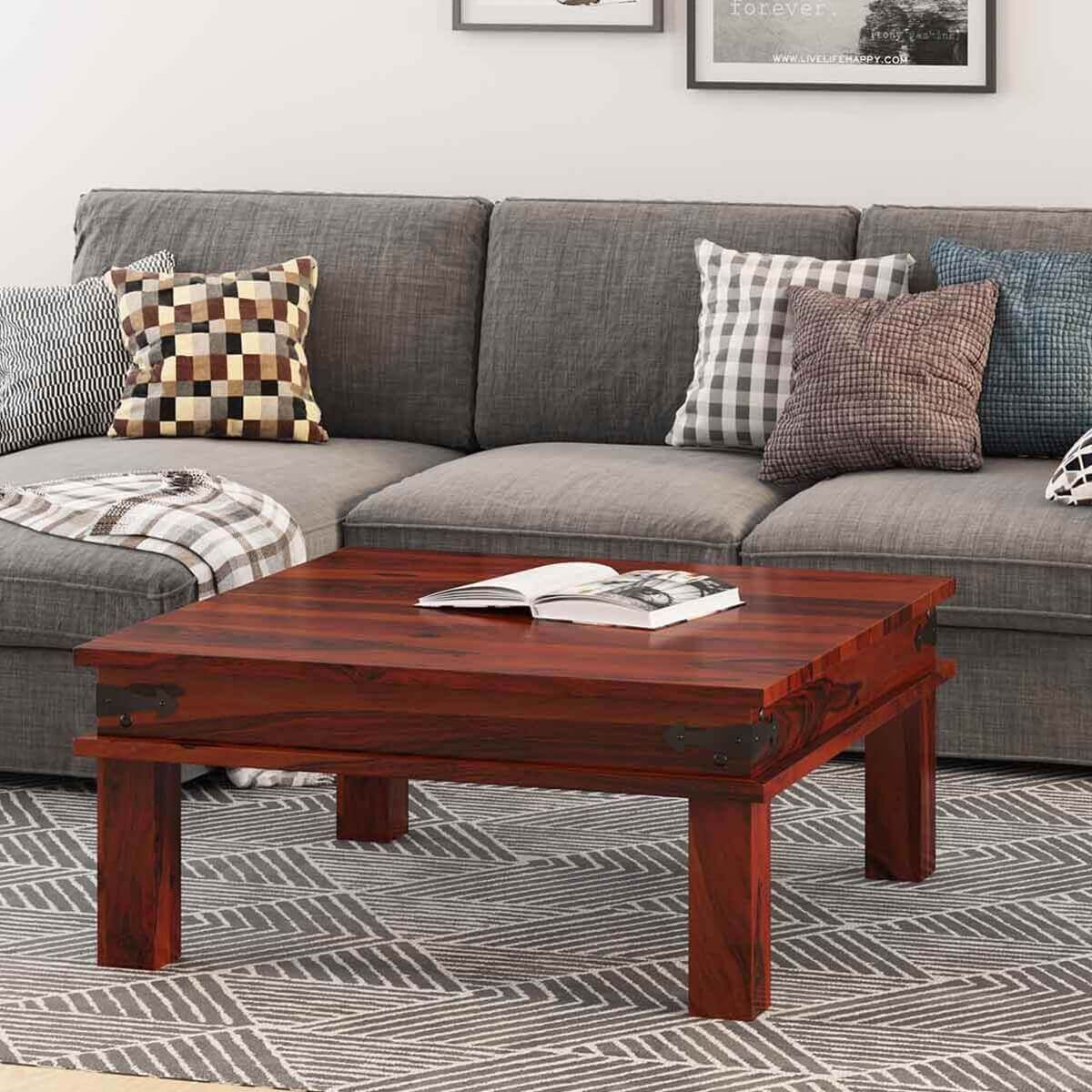 Altamont Transitional Solid Wood Square Coffee Table Throughout Transitional Square Coffee Tables (Gallery 1 of 20)