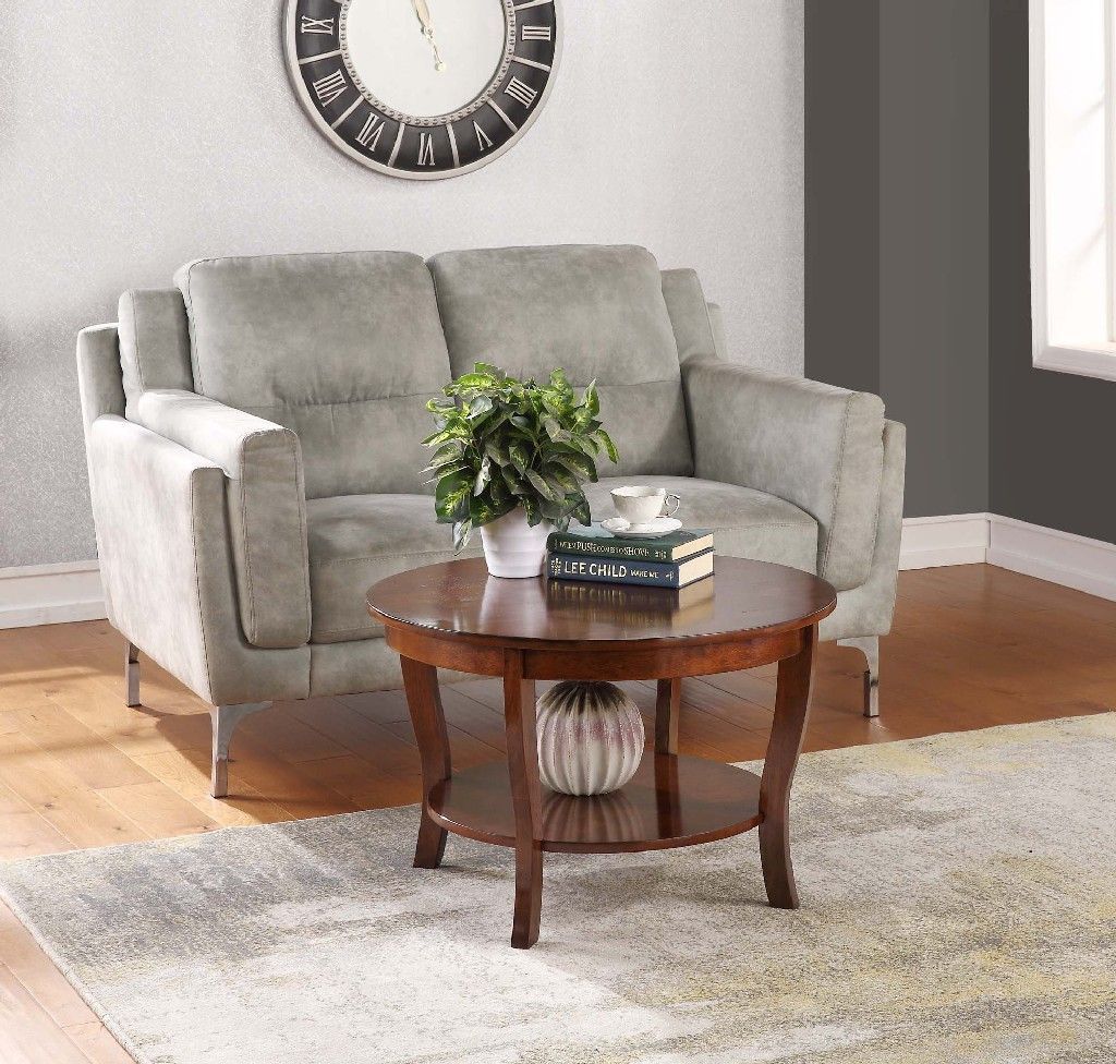 American Heritage Round Coffee Table In Espresso – Convenience Concepts Pertaining To American Heritage Round Coffee Tables (View 2 of 20)