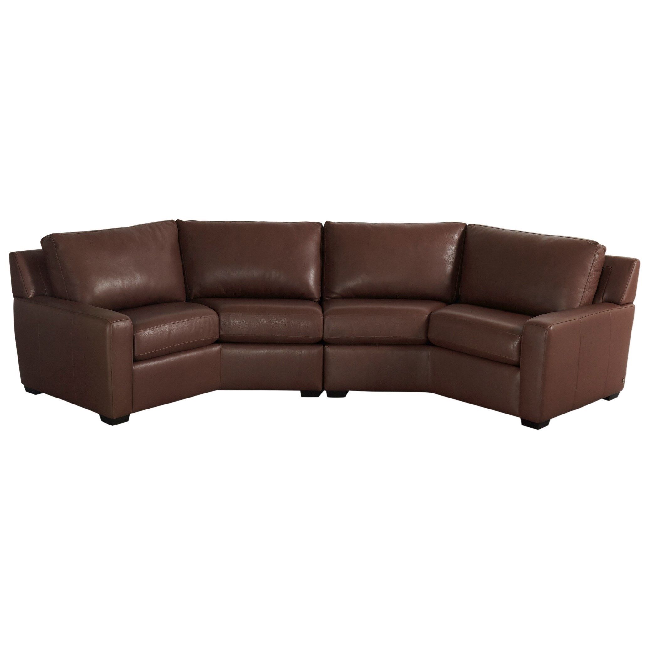 American Leather Lisben Contemporary Curved Sectional Sofa | Sprintz Intended For 130&quot; Curved Sectionals (View 4 of 20)