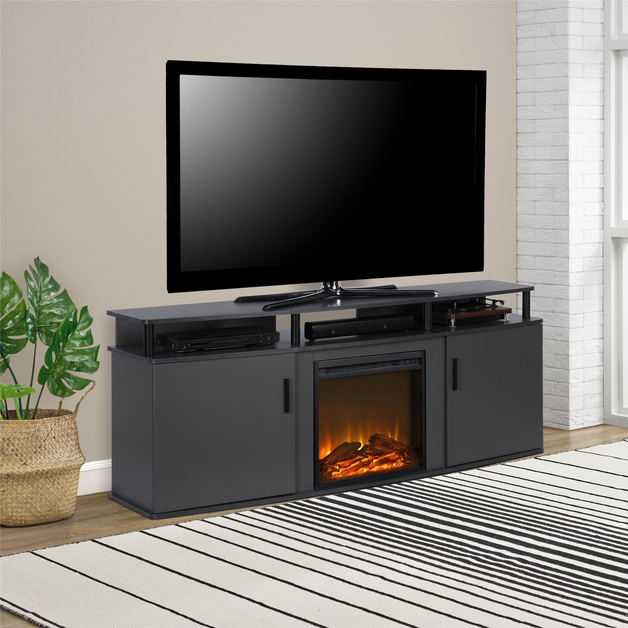 Ameriwood Home Carson Electric Fireplace Tv Console For Tvs Up To 70 Inside Electric Fireplace Tv Stands (View 5 of 20)