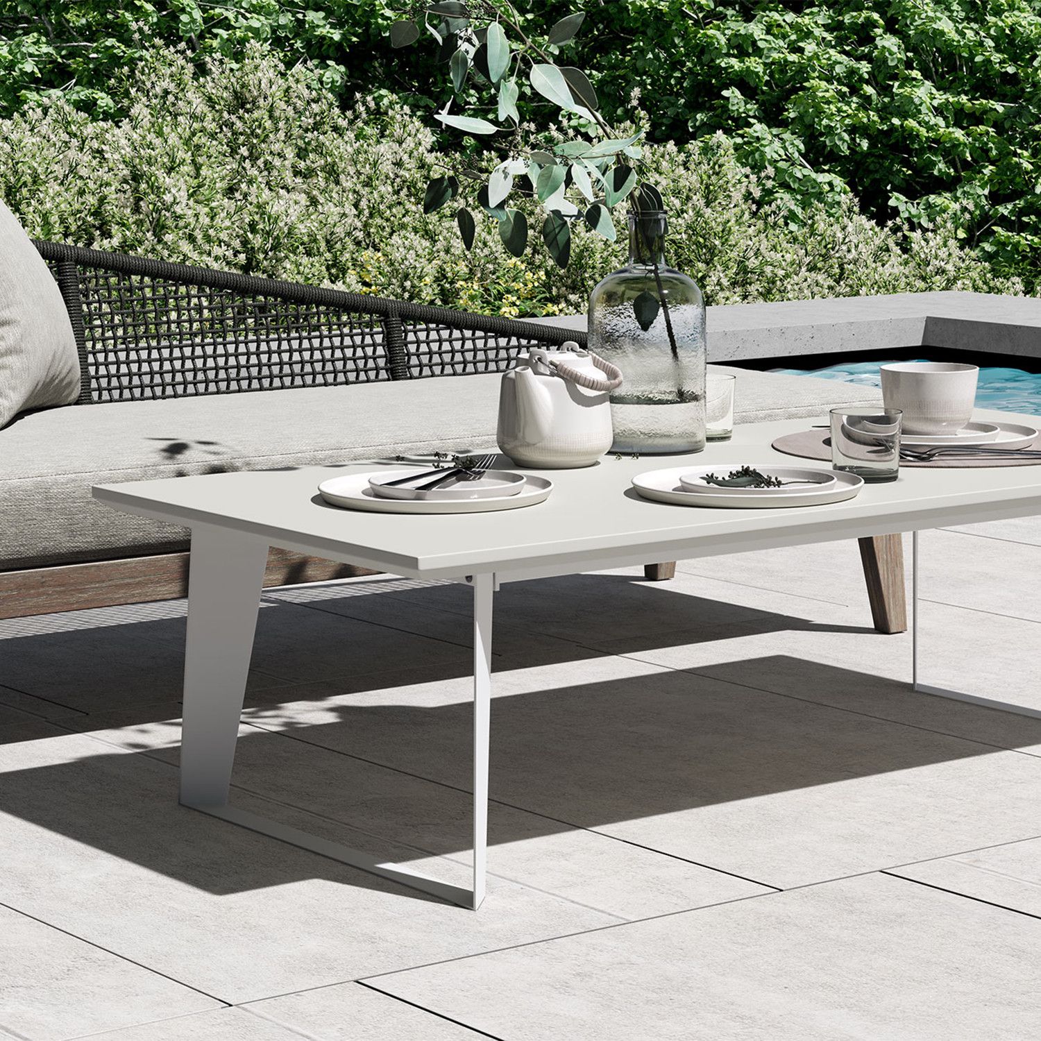 Amsterdam Outdoor Coffee Table // White Sand Concrete – Modloft – Touch For Modern Outdoor Patio Coffee Tables (View 16 of 20)