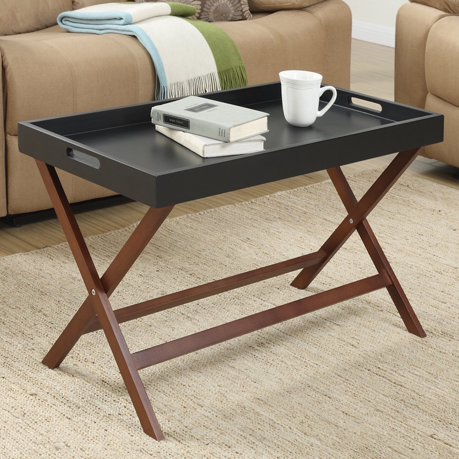 Andover Mills Lockheart Coffee Table With Removable Tray & Reviews In Coffee Tables With Trays (View 10 of 20)