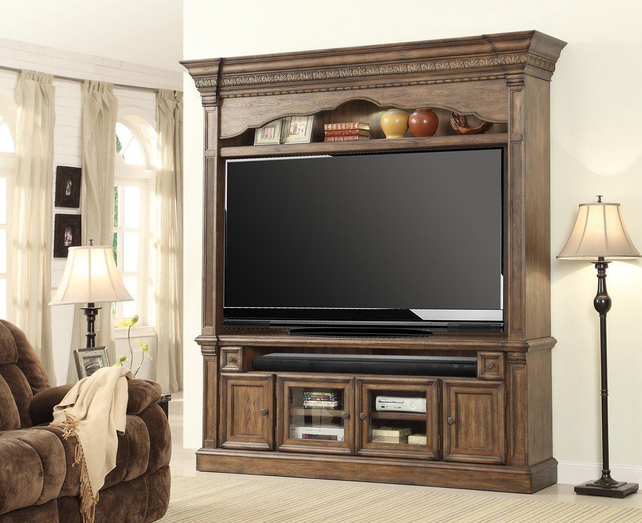 Aria Entertainment Center W/ 80 Inch Console Parker House | Furniture Cart In Wide Entertainment Centers (Gallery 13 of 20)