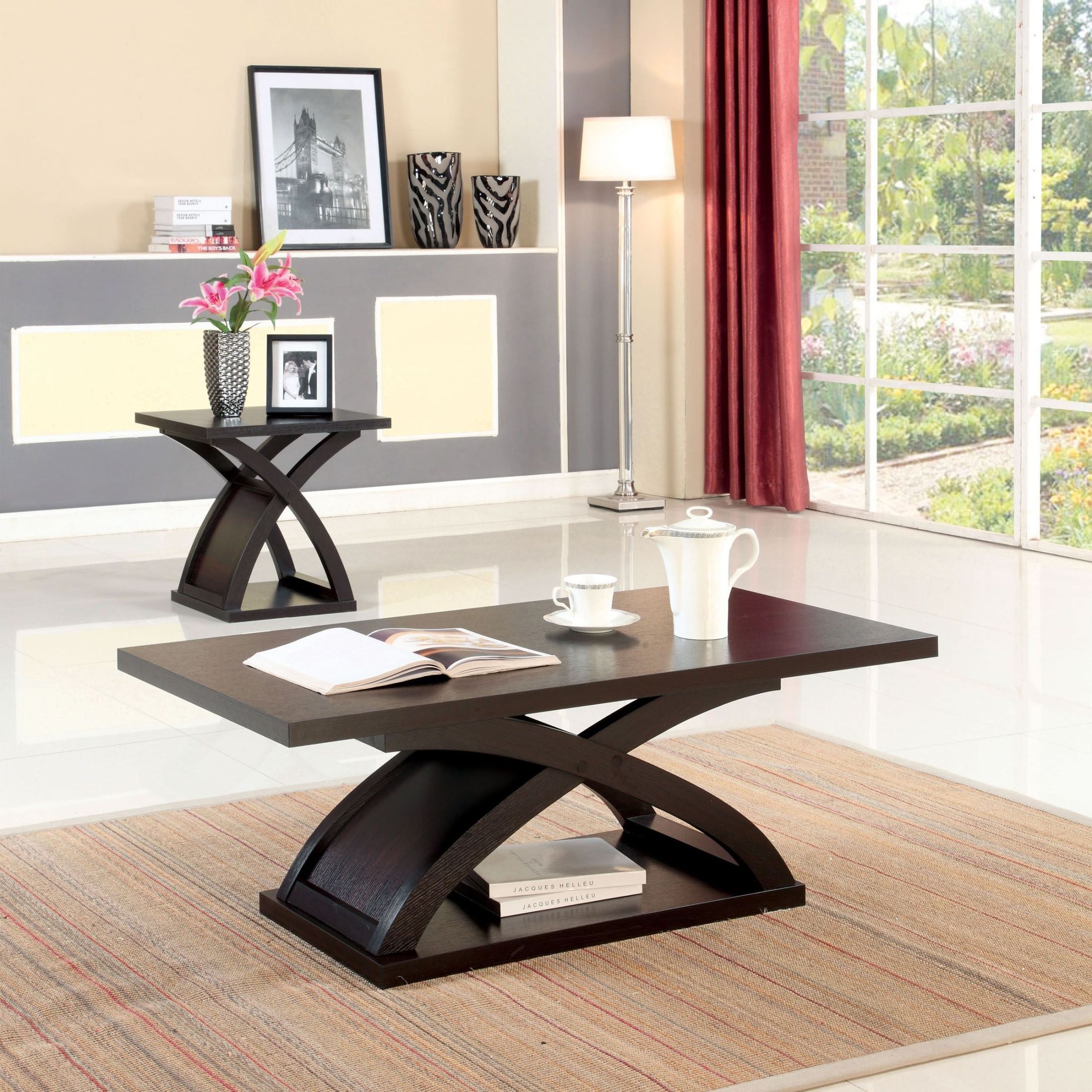 Arkley Espresso Rectangular Coffee Table From Furniture Of America Regarding Espresso Wood Finish Coffee Tables (View 21 of 21)