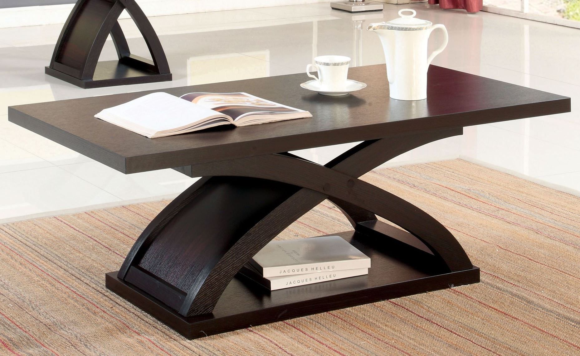 Arkley Espresso Rectangular Coffee Tablefurniture Of America For Espresso Wood Finish Coffee Tables (View 16 of 21)