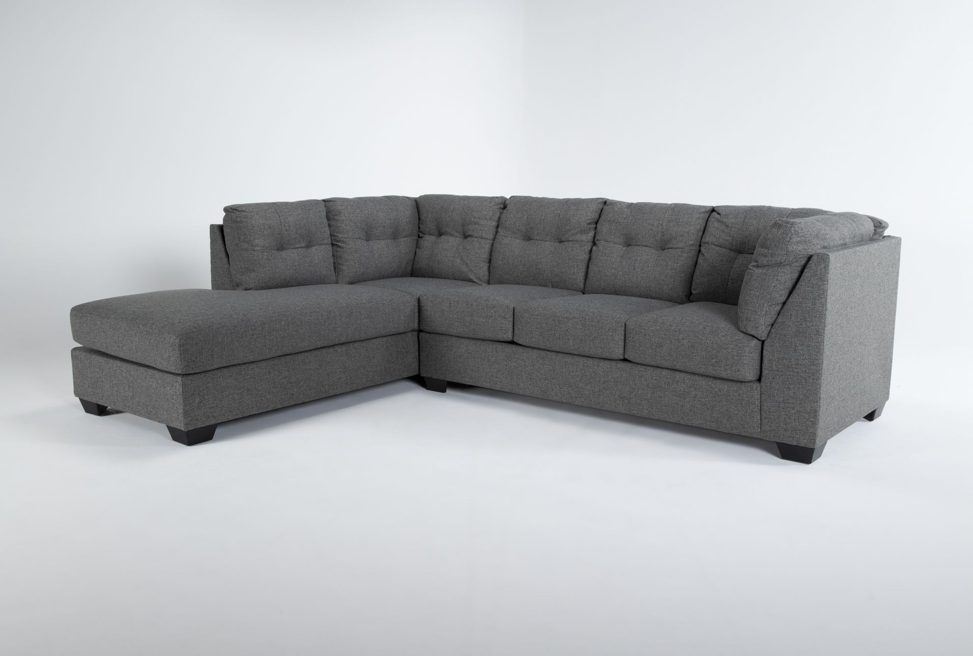 Arrowmask Charcoal 2 Piece 115" Full Sleeper Sectional With Left Arm Within Left Or Right Facing Sleeper Sectionals (View 4 of 21)