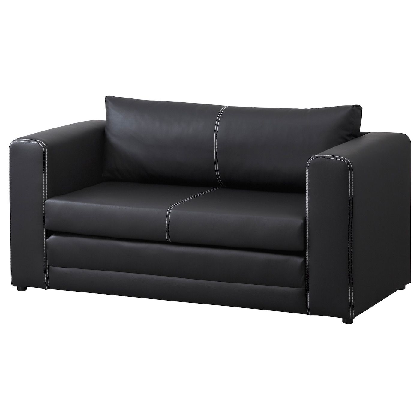 Askeby Black, Two Seat Sofa Bed – Ikea In Black Velvet 2 Seater Sofa Beds (View 7 of 20)