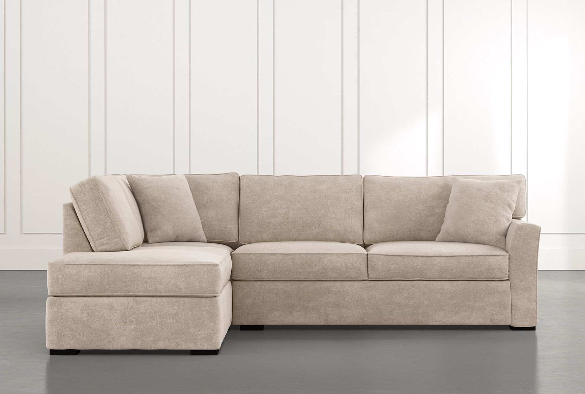 Aspen Beige 2 Piece Sleeper Sectional With Left Arm Facing Chaise Inside Left Or Right Facing Sleeper Sectionals (View 20 of 21)