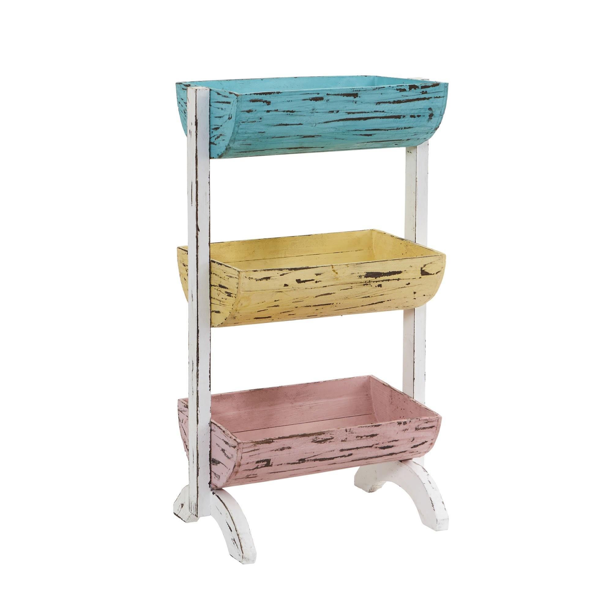 At 23 Inches In Height, This Multipurpose Farmhouse Stand, Planter Or Within Farmhouse Stands With Shelves (View 6 of 20)