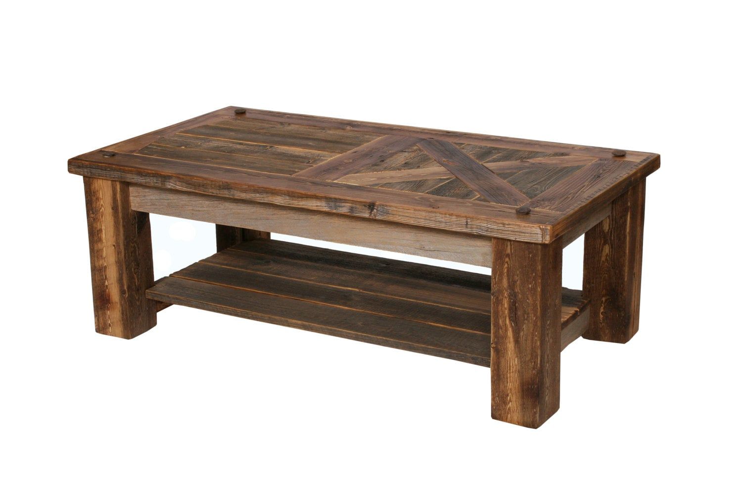 Barn Door Coffee Table Rustic Coffee Table Reclaimed Wood For Coffee Tables With Storage And Barn Doors (View 6 of 20)