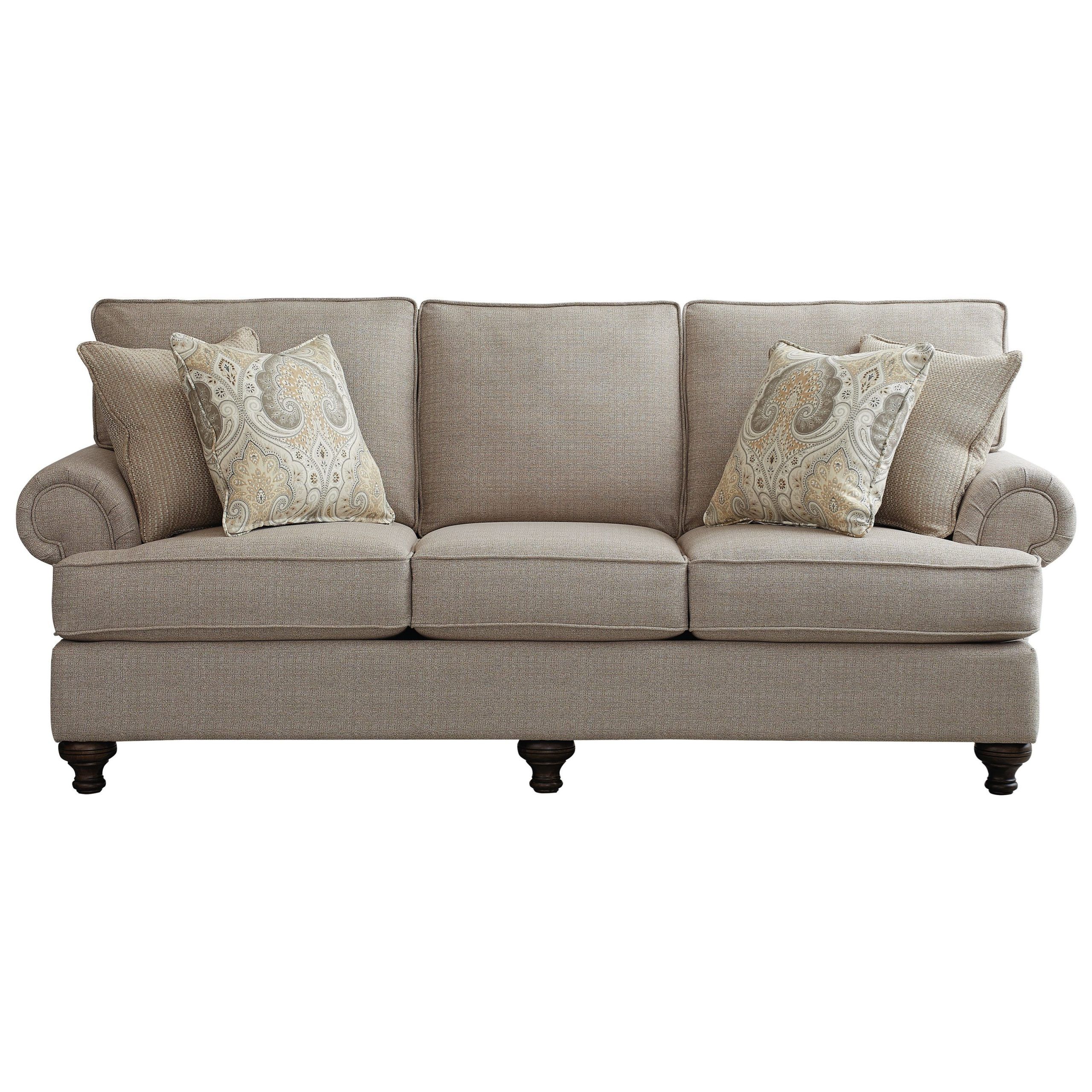 Bassett Madison Traditional Sofa | Wayside Furniture | Sofas Regarding Traditional Black Fabric Sofas (View 7 of 21)