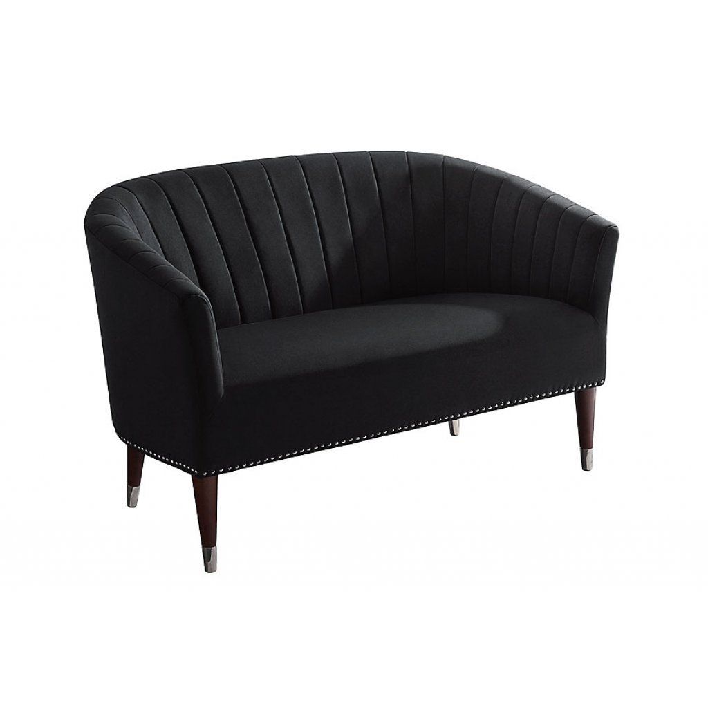 Bellini 2 Seater Sofa Black Velvet | Black Velvet Sofa, Living Room Regarding Black Velvet 2 Seater Sofa Beds (View 5 of 20)