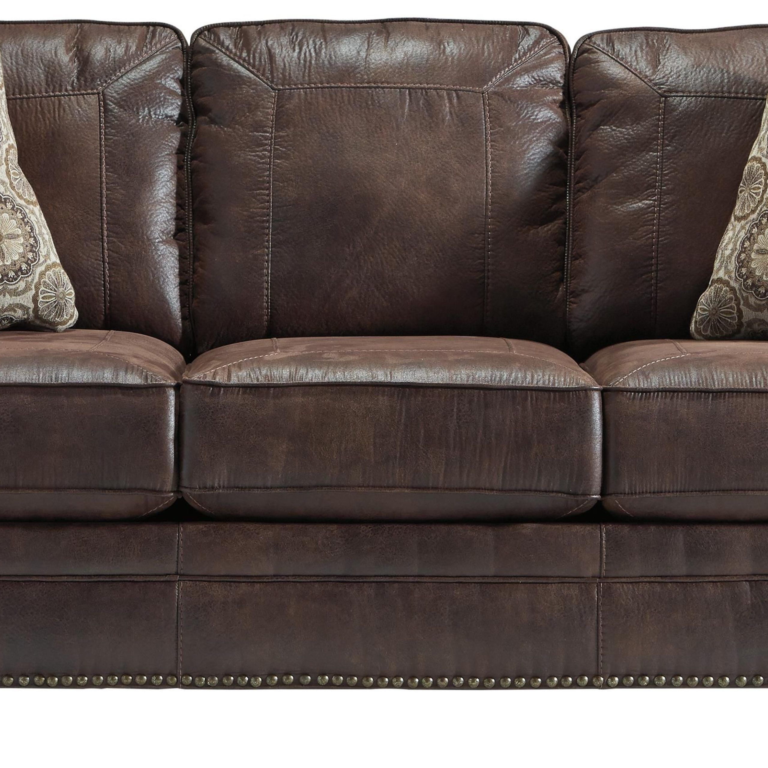 Beni Queen Sofa Sleepertrendz At Ruby Gordon Home | Faux Leather With Regard To Faux Leather Sofas In Dark Brown (Gallery 11 of 20)