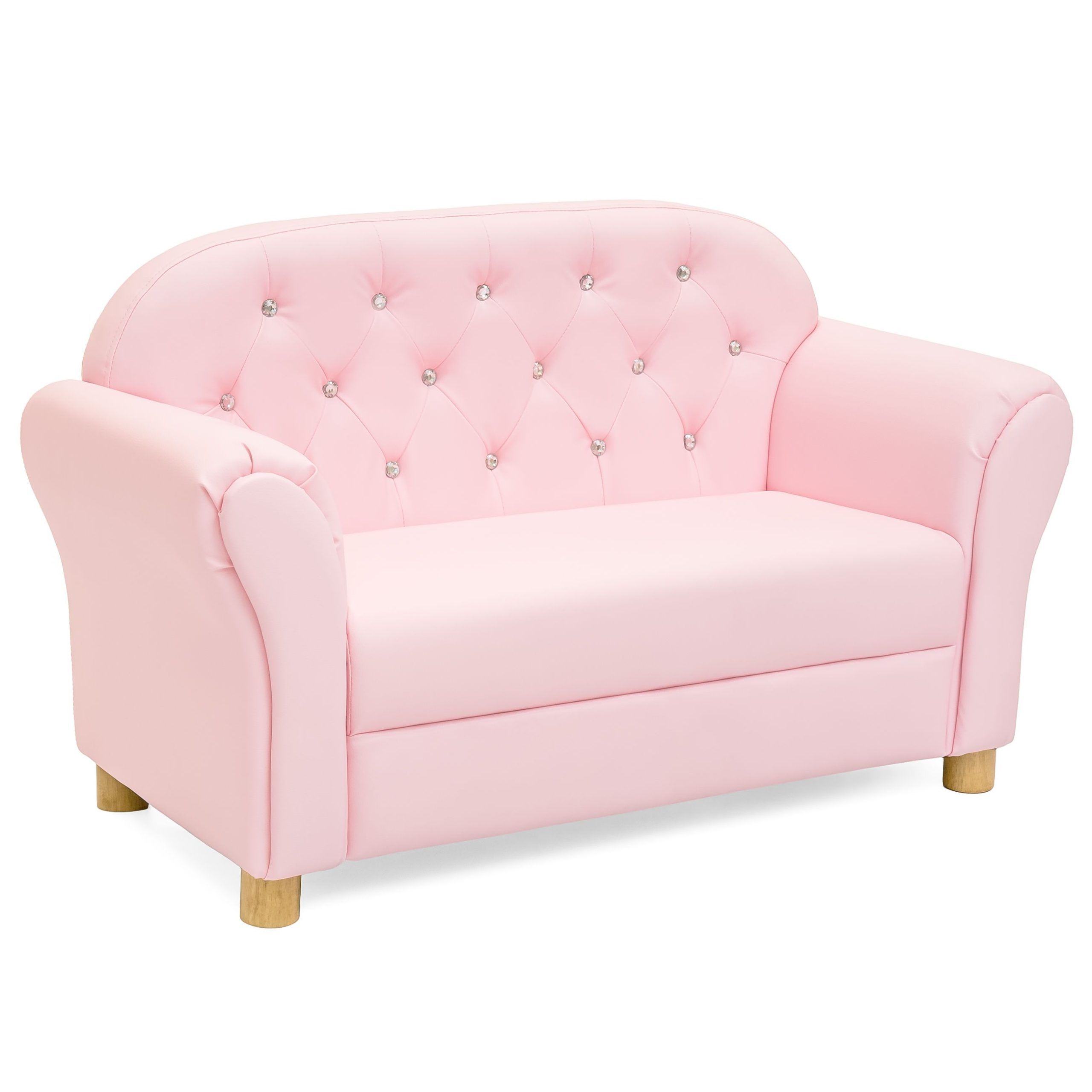 Best Choice Products 36in Upholstered Tufted Mini Sofa Couch For Kids With Regard To Children&#039;s Sofa Beds (View 18 of 20)