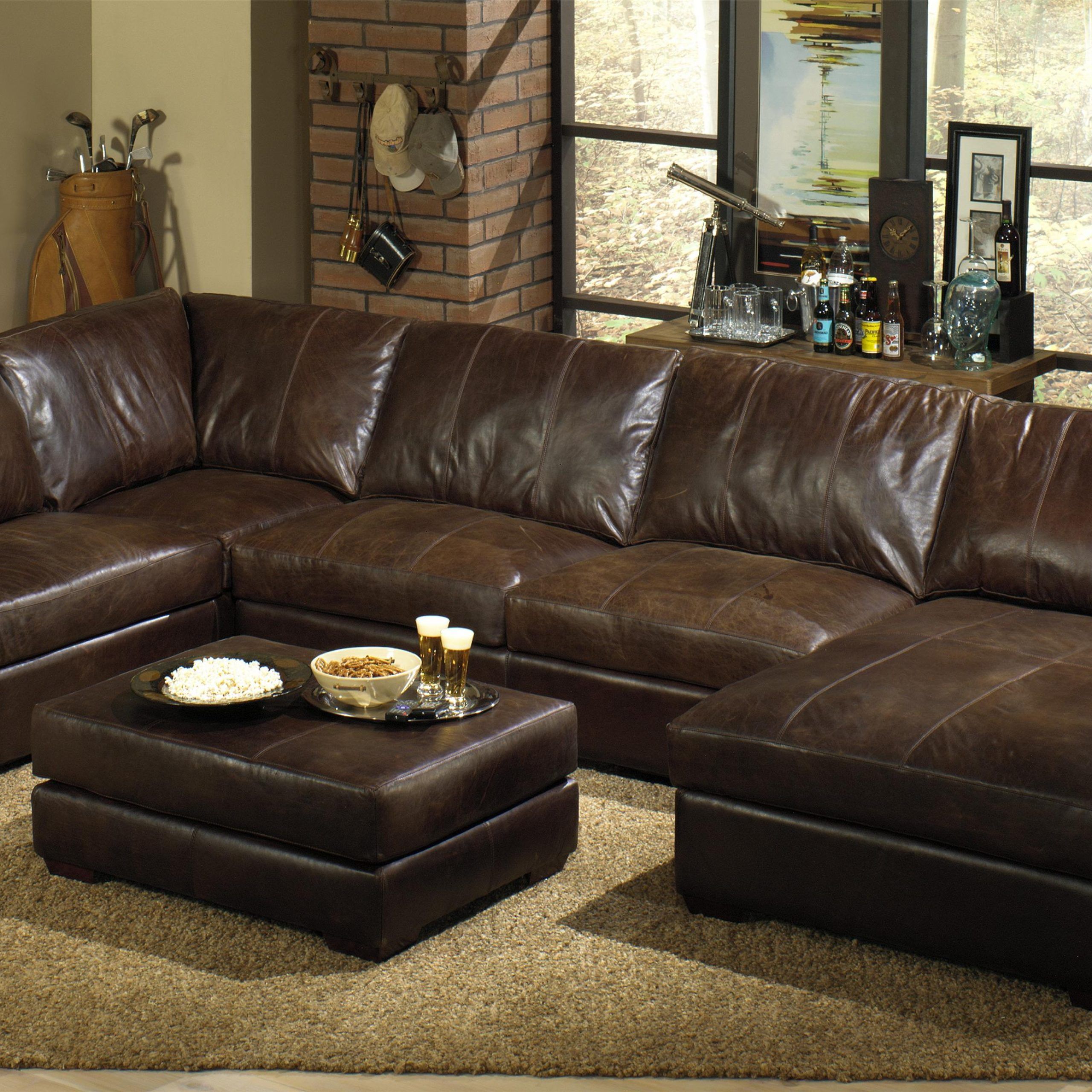 Best Sectional Sofas With Recliners And Chaise – Homesfeed Inside Sofas With Ottomans In Brown (View 12 of 20)