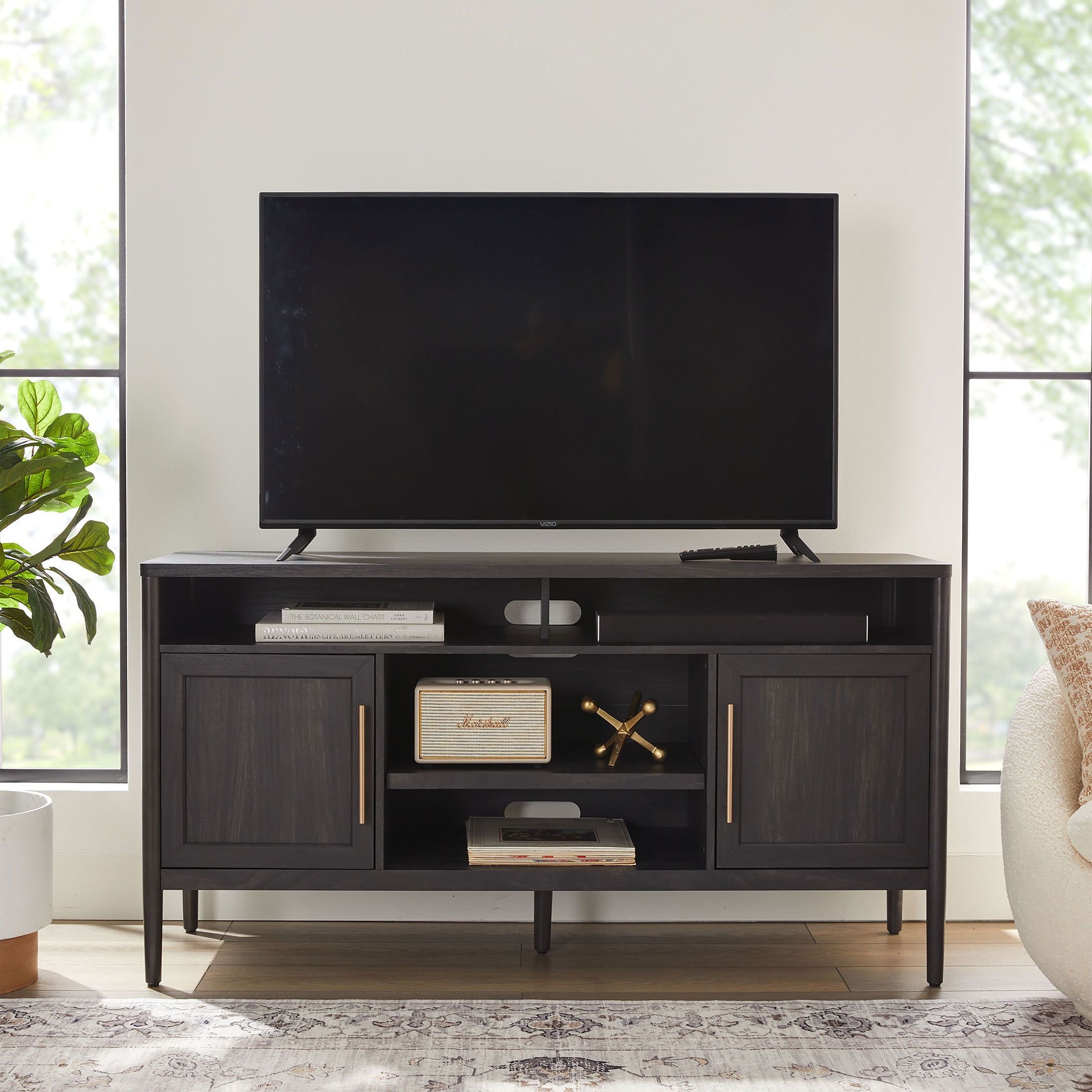 Better Homes & Gardens Oaklee Tv Stand For Tvs Up To 70”, Charcoal Pertaining To Oaklee Tv Stands (Gallery 5 of 20)