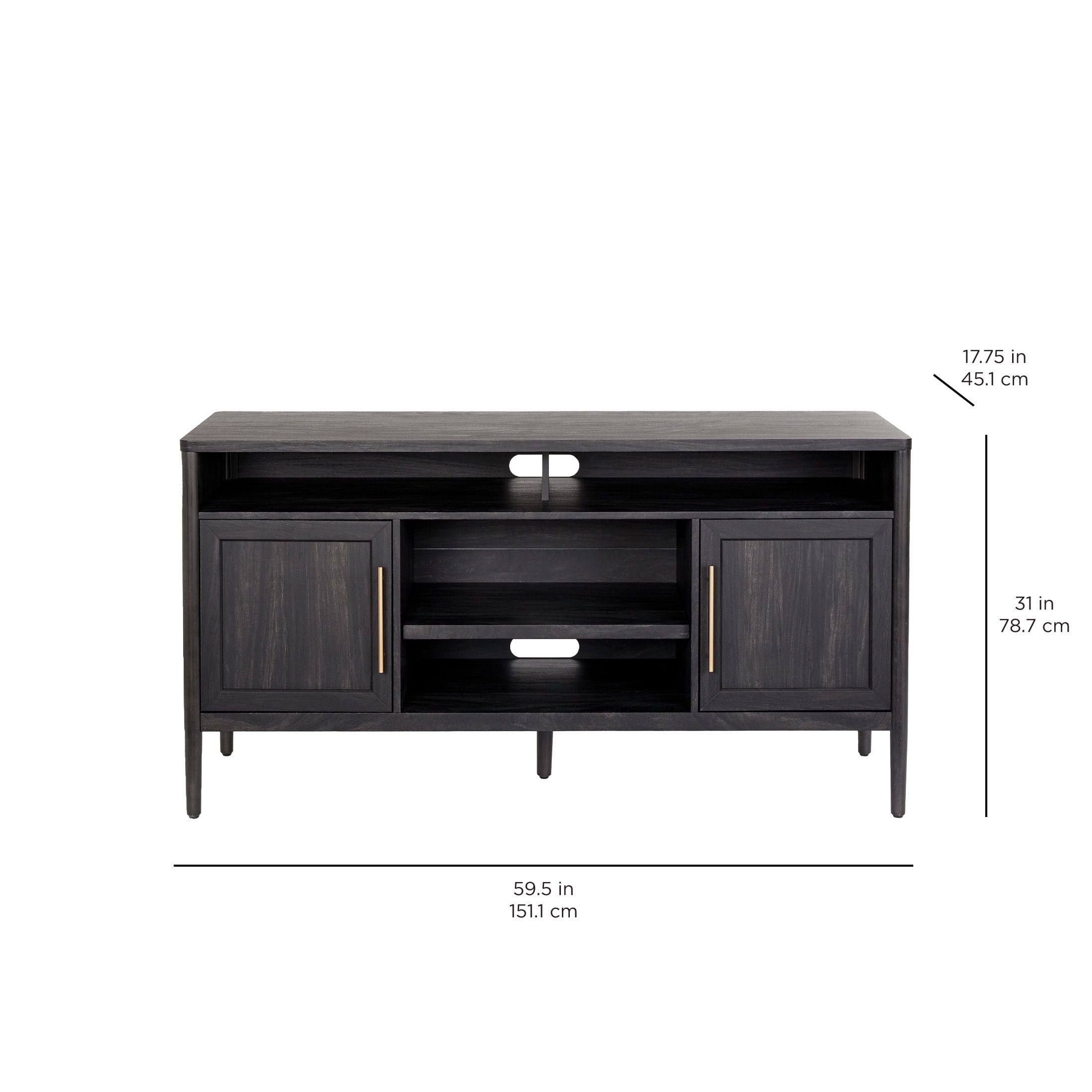 Better Homes & Gardens Oaklee Tv Stand For Tvs Up To 70”, Charcoal Throughout Oaklee Tv Stands (View 18 of 20)