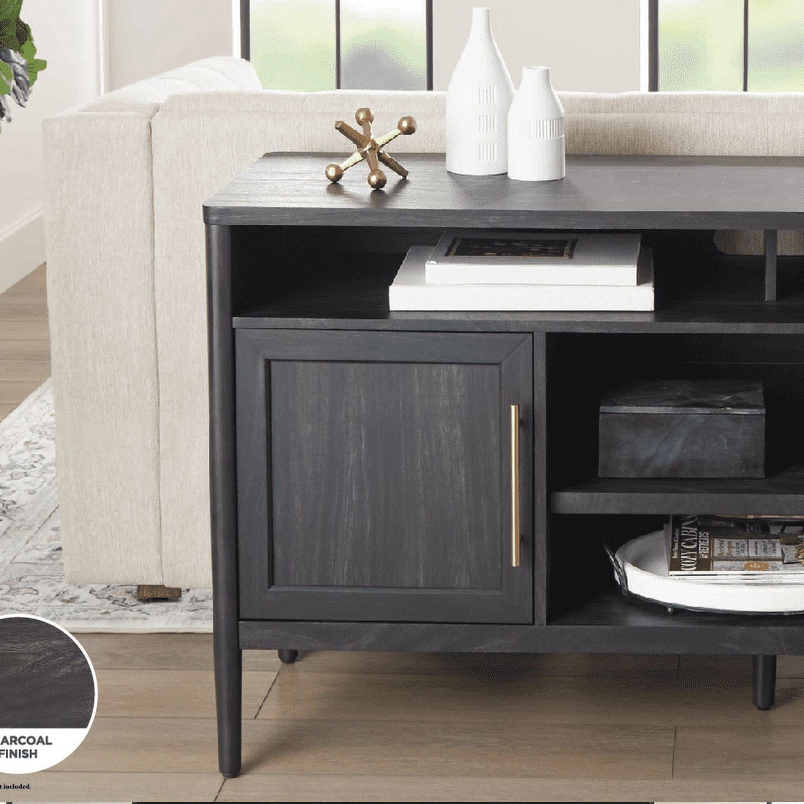 Better Homes & Gardens Oaklee Tv Stand For Tvs Up To 70”, Charcoal With Regard To Oaklee Tv Stands (View 6 of 20)