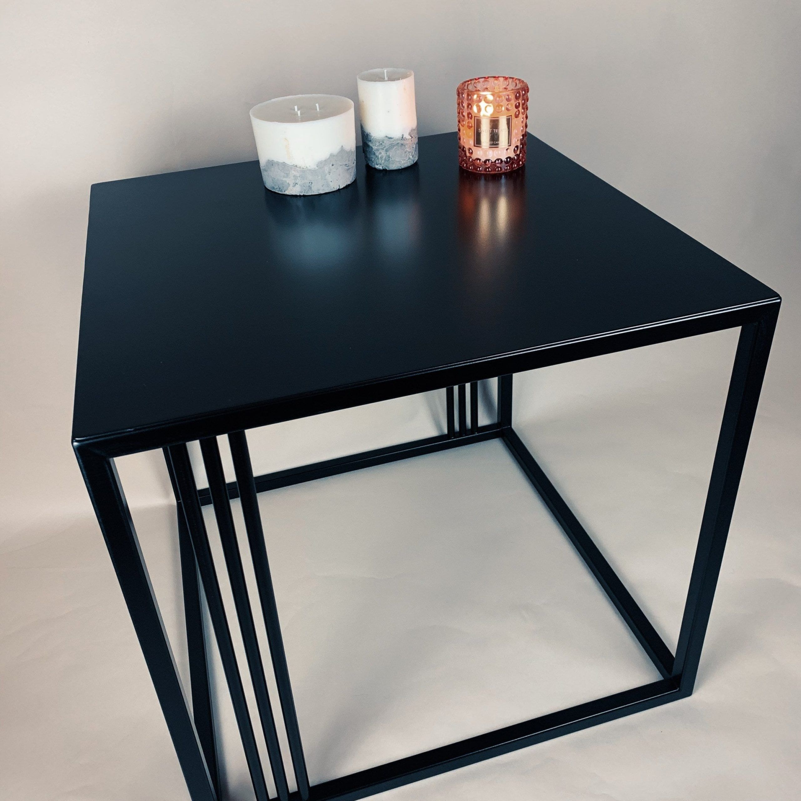 Black Steel Table Coffee Table Side Table Living Room | Etsy Within Studio 350 Black Metal Coffee Tables (Gallery 10 of 20)